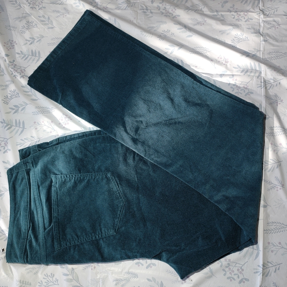 St Johns Bay Aqua Fantasy Women's Corduroy Bootcut Pants 20T